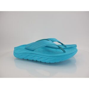 Hoka One One Ora Recovery Slide Mens 12 Blue Rubber Wedge Comfort Thong